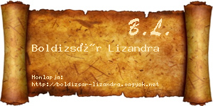 Boldizsár Lizandra névjegykártya